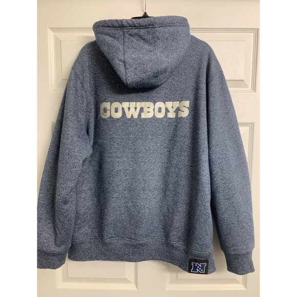NFL Dallas Cowboys Pro Line Sherpa Lined Hoodie Blue Size XL - Picture 3 of 8